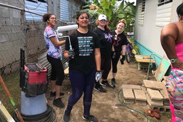 Rutgers University Students On A Service Trip To San Juan, Puerto Rico After Hurricane Maria